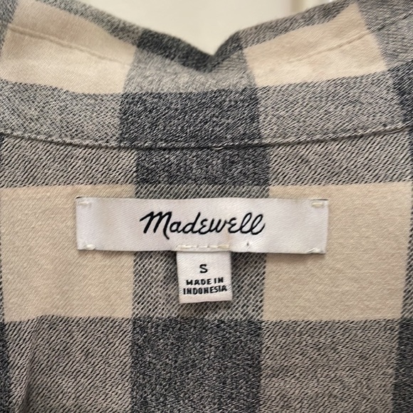 MADEWELL - Exboyfriend Casual Button Down - Pullover - Checkered - S - Picture 6 of 10